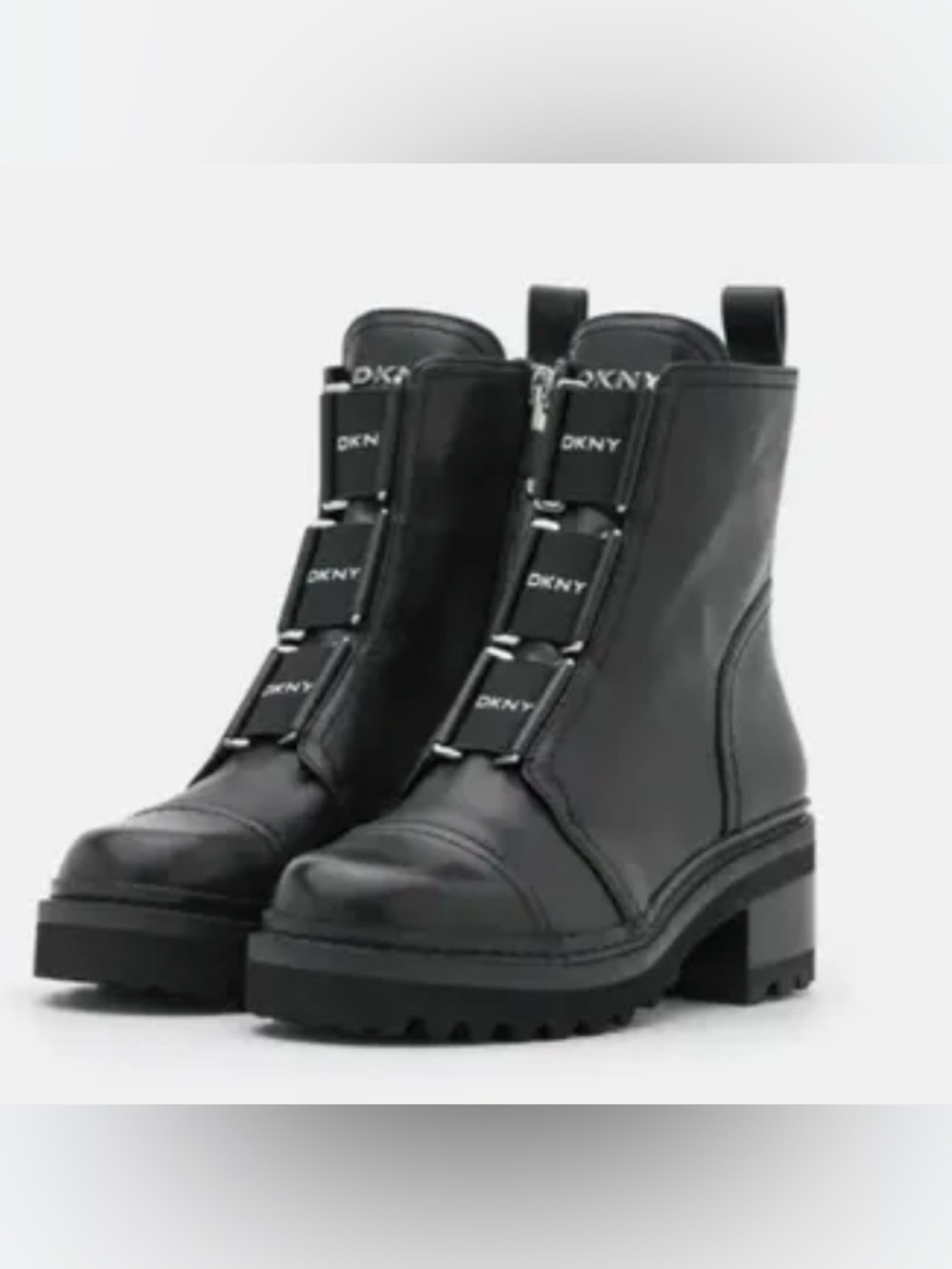 DKNY Black Barrett Combat Boots